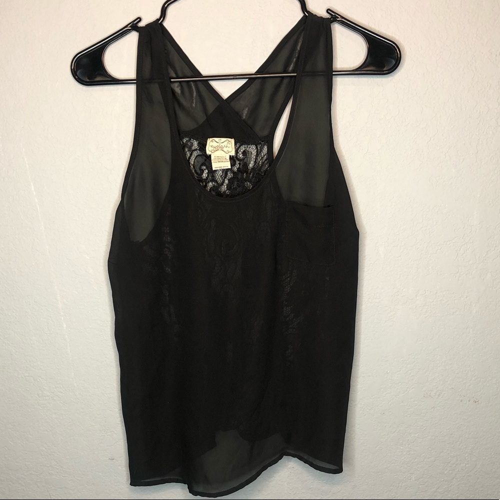 Black sheer top